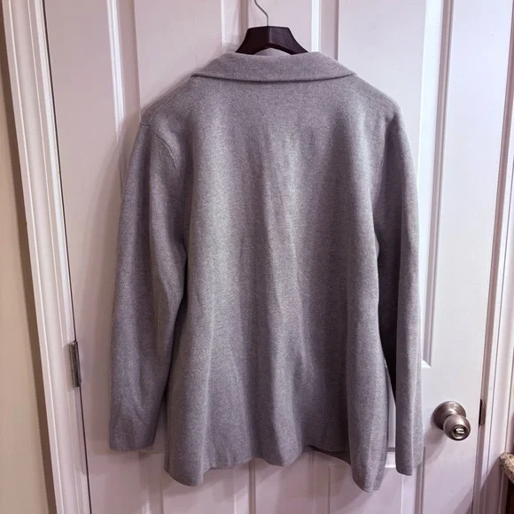 J. Crew Mercantile Light Gray Women's Sweater Blazer XXL - Picture 10 of 13
